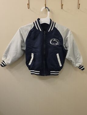 Penn State Kids Navy and White Reversible Bomber Jacket